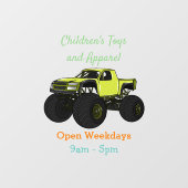 Cartoon von Monster Fensteraufkleber (Blatt)