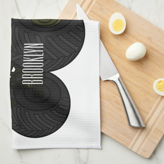 Cartoon von Monster Geschirrtuch (Viertel Falte)