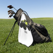 Cartoon von Monster Golfhandtuch (Gras)