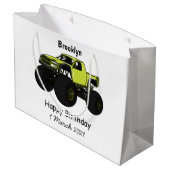 Cartoon von Monster Große Geschenktüte (Rückseite Schrägansicht)