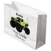 Cartoon von Monster Große Geschenktüte (Vorderseite Schrägansicht)