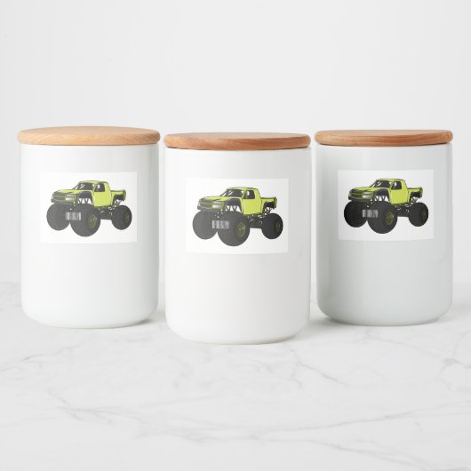 Cartoon von Monster Lebensmitteletikett (Flaschen)