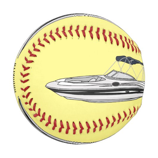 Cartoon von Motorbooten Baseball (Vorderseite Links)