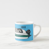 Cartoon von Motorbooten Espressotasse (Rechts)