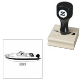 Cartoon von Motorbooten Gummistempel (Stempel)