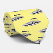 Cartoon von Motorbooten Krawatte (Gerollt)