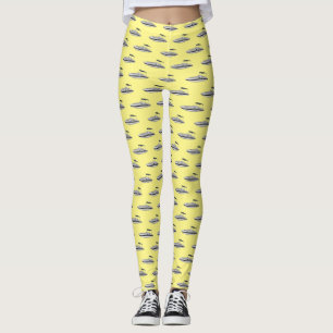 Cartoon von Motorbooten Leggings