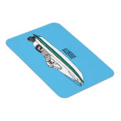 Cartoon von Motorbooten Magnet (Rechte Seite)