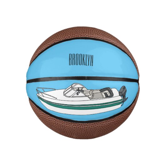 Cartoon von Motorbooten Mini Basketball (Vorderseite)