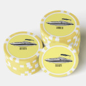 Cartoon von Motorbooten Pokerchips (Stapel)