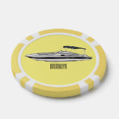 Cartoon von Motorbooten Pokerchips (Einzeln)