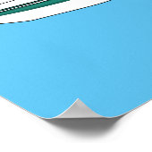 Cartoon von Motorbooten Poster (Ecke)