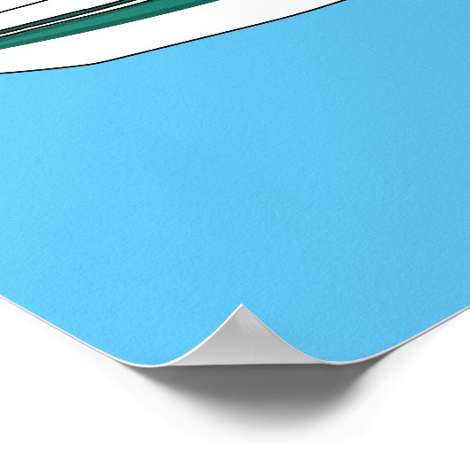 Cartoon von Motorbooten Poster (Ecke)