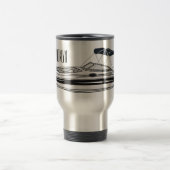 Cartoon von Motorbooten Reisebecher (Mittel)