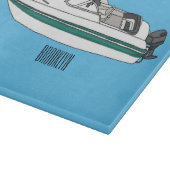 Cartoon von Motorbooten Schneidebrett (Ecke)