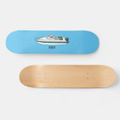 Cartoon von Motorbooten Skateboard (Horizontal)