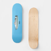 Cartoon von Motorbooten Skateboard (Vorderseite)