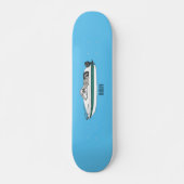 Cartoon von Motorbooten Skateboard (Vorne)