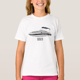 Cartoon von Motorbooten T-Shirt