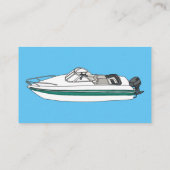 Cartoon von Motorbooten Visitenkarte (Rückseite)