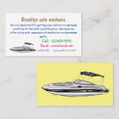 Cartoon von Motorbooten Visitenkarte (Vorne/Hinten)