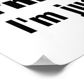 Cartoon von Niedlich und Lazy Panda Poster (Ecke)