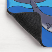 Cartoon von niedlichen Walen und Kälbern Mousepad (Ecke)