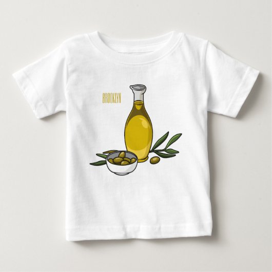 Cartoon von Olivenöl Baby T-shirt (Vorderseite)