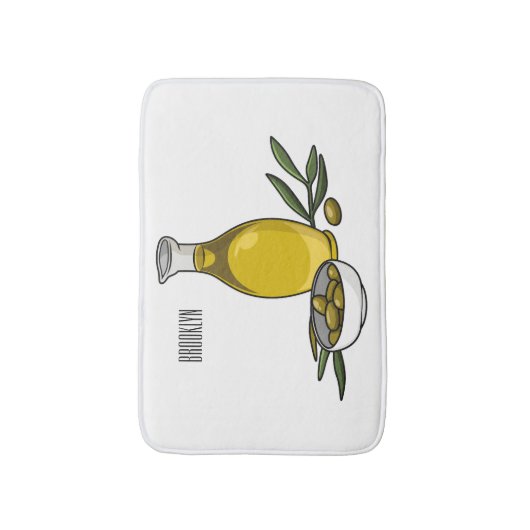 Cartoon von Olivenöl Badematte (Vorderseite Vertikal)
