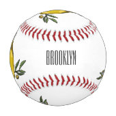 Cartoon von Olivenöl Baseball (Rückseite)