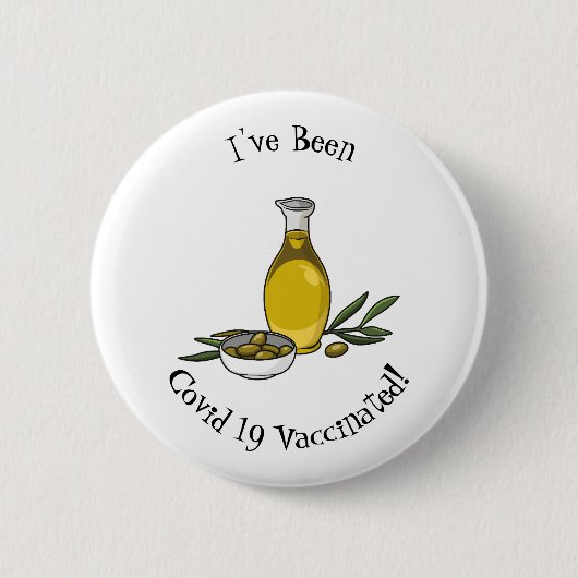 Cartoon von Olivenöl Button (Vorderseite)