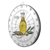 Cartoon von Olivenöl Dartscheibe (Vorderseite rechts)