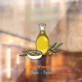 Cartoon von Olivenöl Fensteraufkleber (Blatt 2)