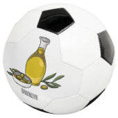 Cartoon von Olivenöl Fußball (Dreiviertel)