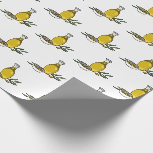 Cartoon von Olivenöl Geschenkpapier (Ecke)