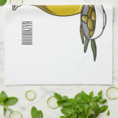 Cartoon von Olivenöl Geschirrtuch (Gefaltet)