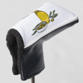 Cartoon von Olivenöl Golf Headcover (3/4 Vorderseite)