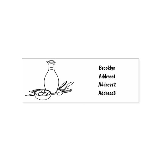 Cartoon von Olivenöl Gummistempel (Prägung)
