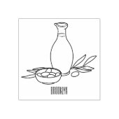 Cartoon von Olivenöl Gummistempel (Prägung)