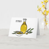 Cartoon von Olivenöl Karte (Gelbe Blume)