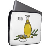 Cartoon von Olivenöl Laptopschutzhülle (Vorne Rechts)