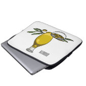 Cartoon von Olivenöl Laptopschutzhülle (Vorne Knopf)