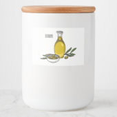 Cartoon von Olivenöl Lebensmitteletikett (Vorderseite)
