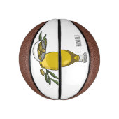 Cartoon von Olivenöl Mini Basketball (Vertikal)