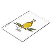 Cartoon von Olivenöl Notizblock (Linke Seite)