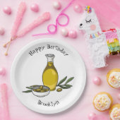 Cartoon von Olivenöl Pappteller (Party)