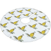 Cartoon von Olivenöl Polyester Weihnachtsbaumdecke (Schrägansicht)