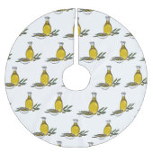 Cartoon von Olivenöl Polyester Weihnachtsbaumdecke (Vorderseite)