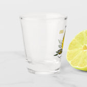 Cartoon von Olivenöl Schnapsglas (Links)