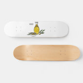 Cartoon von Olivenöl Skateboard (Horizontal)